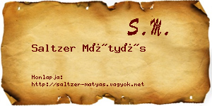 Saltzer Mátyás névjegykártya